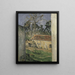 Hof - Paul Cézanne — gerahmtes Bild an der Wand