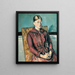 Madame Cézanne in einem gelben Sessel - Paul Cézanne — gerahmtes Bild an der Wand
