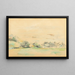Landschaft am Wasserufer - Paul Cézanne — gerahmtes Bild an der Wand