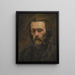 Portrait eines Mannes - Paul Cézanne — gerahmtes Bild an der Wand
