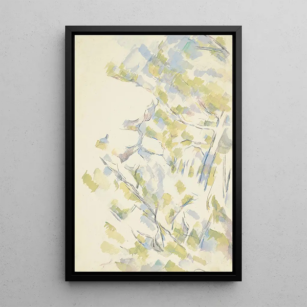 Rock Profile near Caves above Château Noir - Paul Cézanne — framed artwork on a wall
