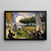 I pescatori scena fantastica - Paul Cézanne — quadro incorniciato alla parete