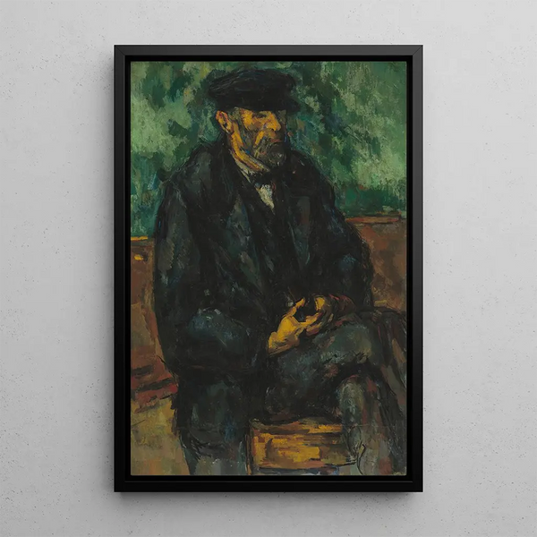 The Gardener Vallier - Paul Cézanne — framed artwork on a wall