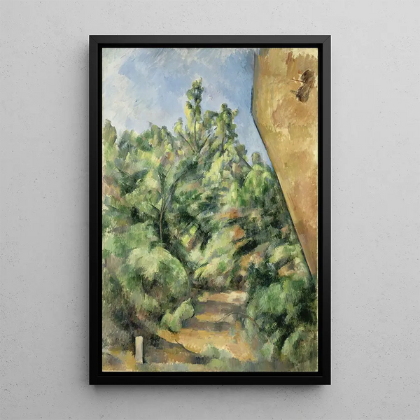 The Red Rock - Paul Cézanne — framed artwork on a wall