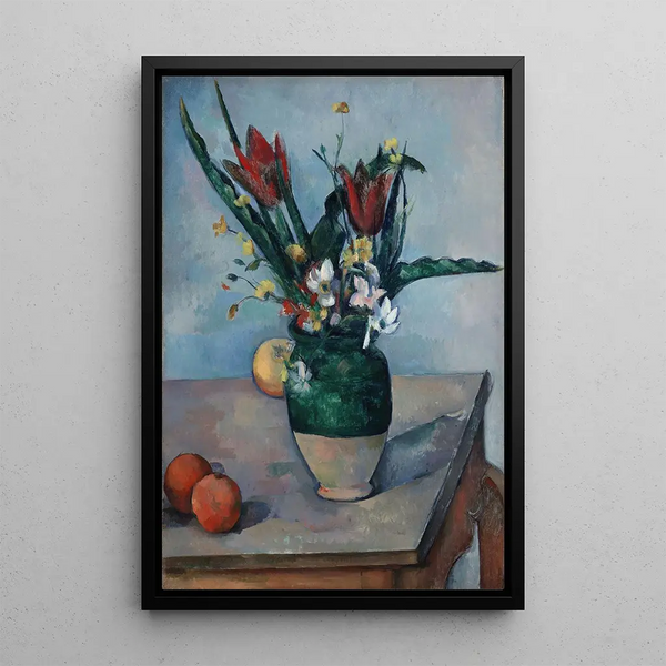 The tulip vase - Paul Cézanne — framed artwork on a wall