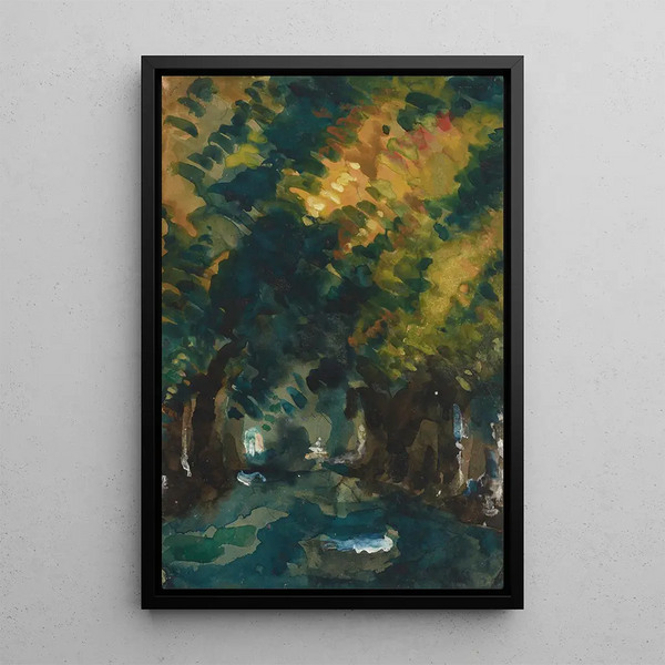 A Pathway - Paul Cézanne — framed artwork on a wall
