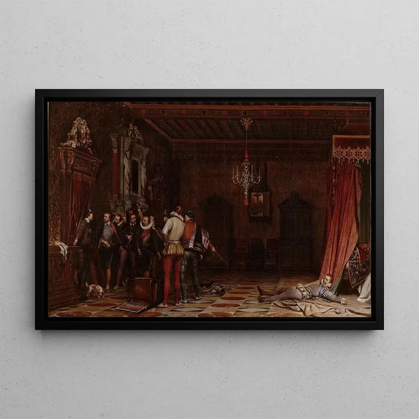 Paul Delaroche - Lassassinat du duc de Guise au chteau de Blois en 1588.webp