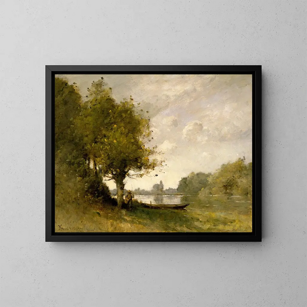 eines Sees bei Nangis - Paul Désiré Trouillebert — gerahmtes Bild an der Wand