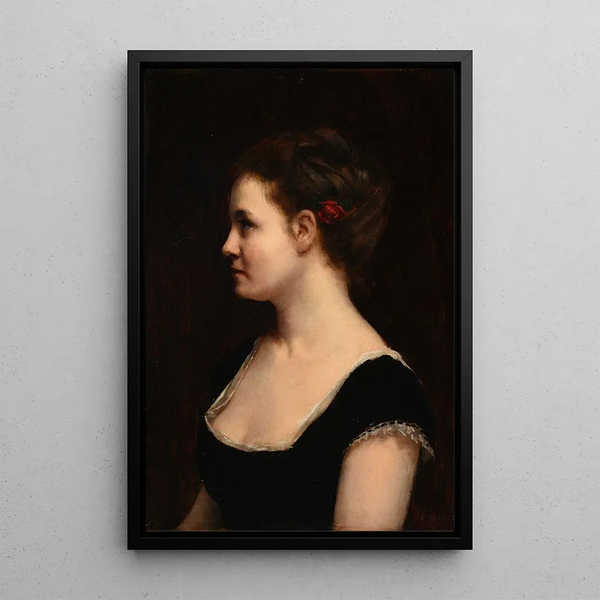 Profile of a Woman - Paul Dubois — framed artwork on a wall