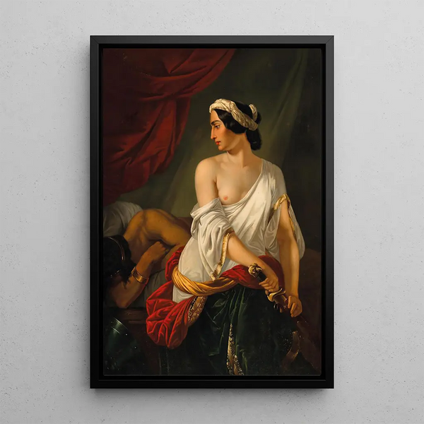Judith and Holofernes - Paul Emil Jacobs — framed artwork on a wall