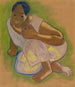 Frau im Hockstand tahitianisch - Paul Gauguin — Ansicht des Kunstwerks
