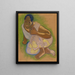 Frau im Hockstand tahitianisch - Paul Gauguin — gerahmtes Bild an der Wand