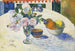 Fiori e ciotola di frutta su un tavolo - Paul Gauguin — vista dell’opera