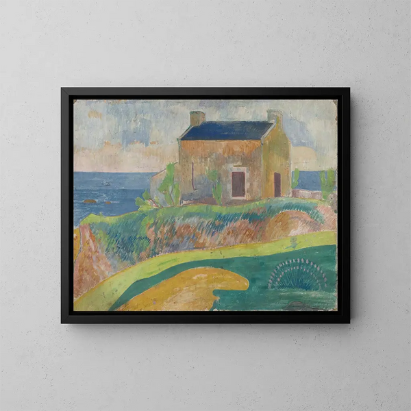 La Maison du pendu - Paul Gauguin — gerahmtes Bild an der Wand