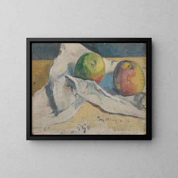 Stillleben mit Äpfeln - Paul Gauguin — gerahmtes Bild an der Wand