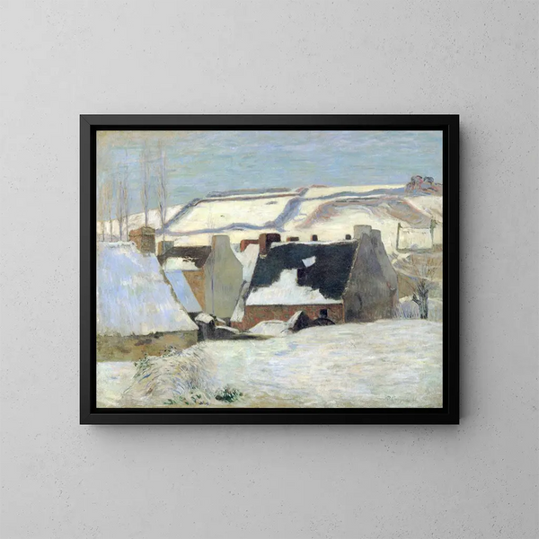 Pont-Aven sous la neige ou Effet de neige - Paul Gauguin — gerahmtes Bild an der Wand