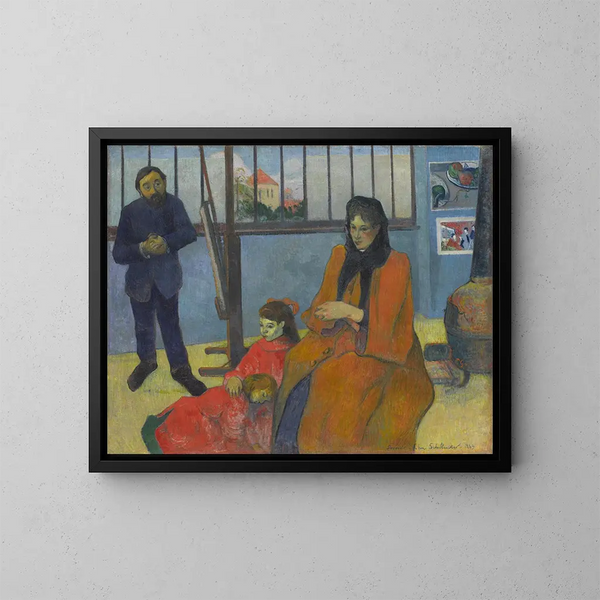L'atelier de Schuffenecker - Paul Gauguin — gerahmtes Bild an der Wand