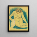 Nacktes Sitzen von oben - Paul Gauguin — gerahmtes Bild an der Wand