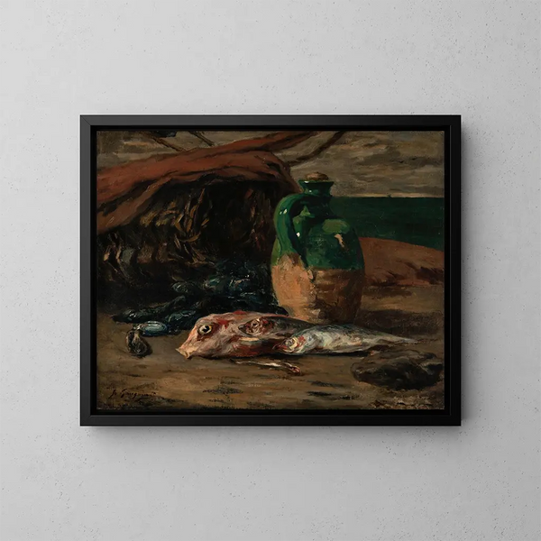 Stillleben - Paul Gauguin — gerahmtes Bild an der Wand