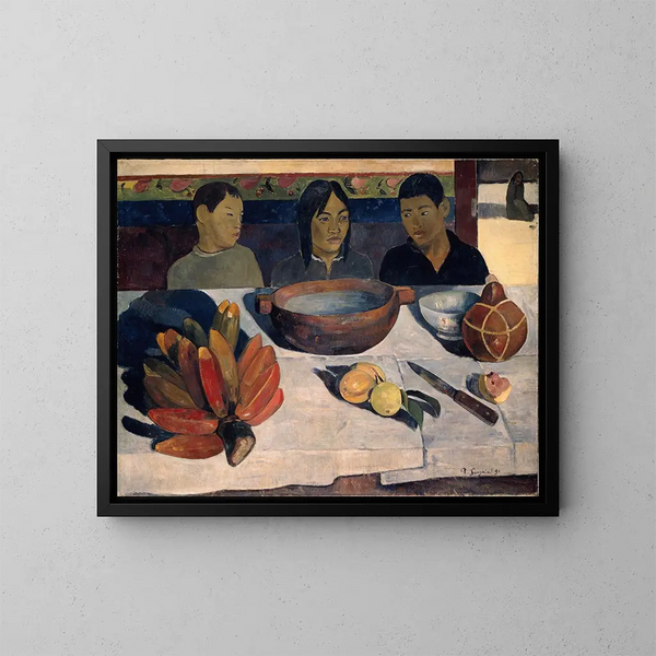 Le Repas aussi appelé Bananen - Paul Gauguin — gerahmtes Bild an der Wand