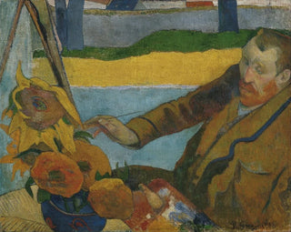 Paul Gauguin - Vincent van Gogh painting sunflowers.webp