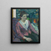 Donna davanti a una natura morta di Cézanne - Paul Gauguin — quadro incorniciato alla parete