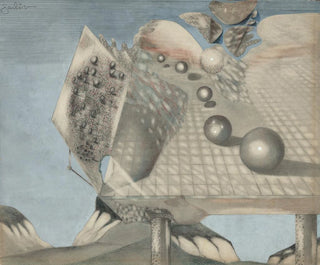 Paul Gaulois - Composition with spheres squares pillars etc.webp
