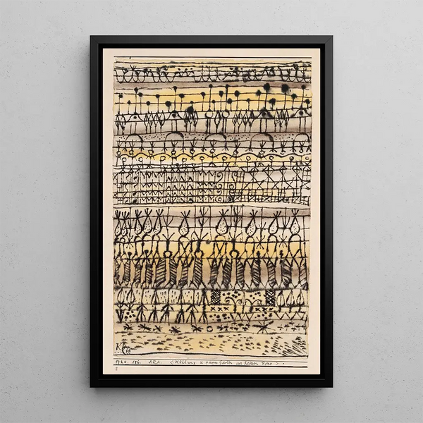 ERA Refreshing in a Garden of the Torrid Zone - Paul Klee — framed artwork on a wall