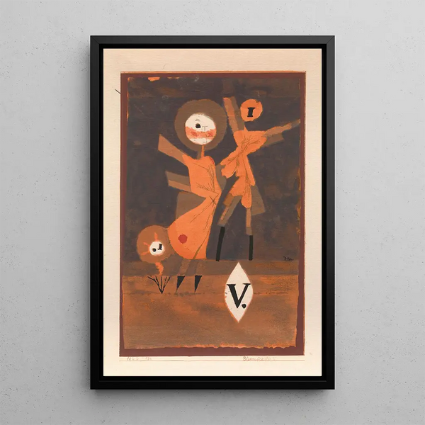 Family of Flowers V - Paul Klee — framed artwork on a wall