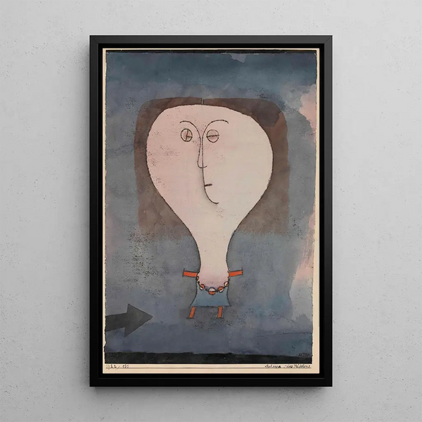 Fear of a Girl - Paul Klee — framed artwork on a wall