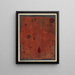 Früchte auf rotem Hintergrund - Paul Klee — gerahmtes Bild an der Wand