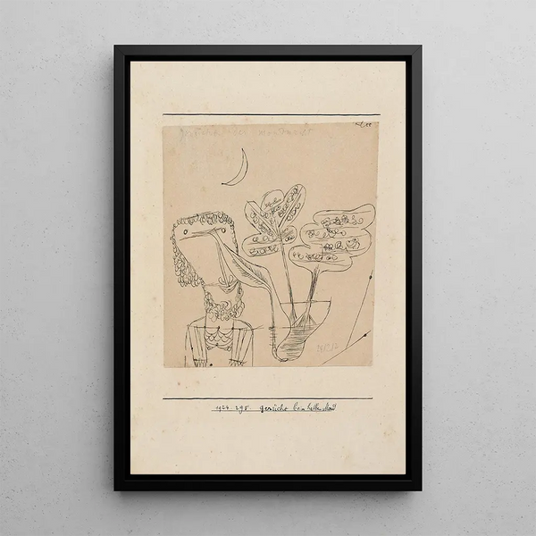Church at the Half-Moon - Paul Klee — framed artwork on a wall