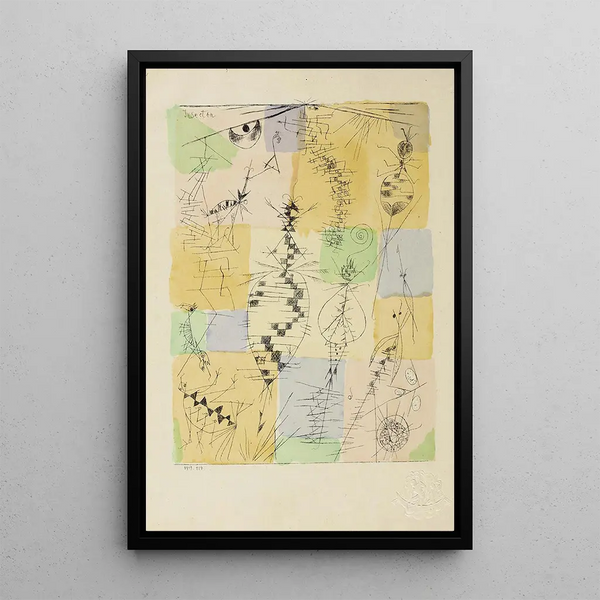 Insects - Paul Klee — framed artwork on a wall