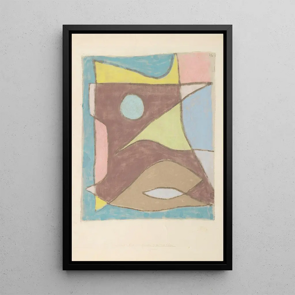Mask of the Submarine Guide - Paul Klee — framed artwork on a wall