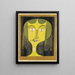 Portrait einer Frau mit violetten Augen - Paul Klee — gerahmtes Bild an der Wand