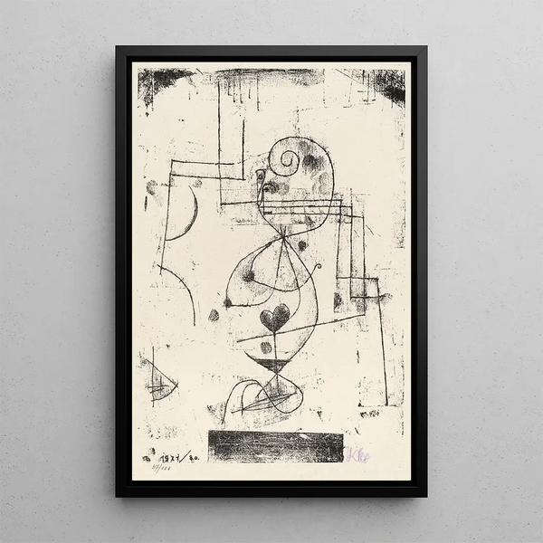 Queen of Hearts Painting - Paul Klee — framed artwork on a wall