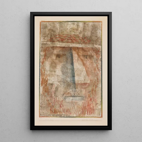 Tête rougeâtre - Paul Klee — framed artwork on a wall