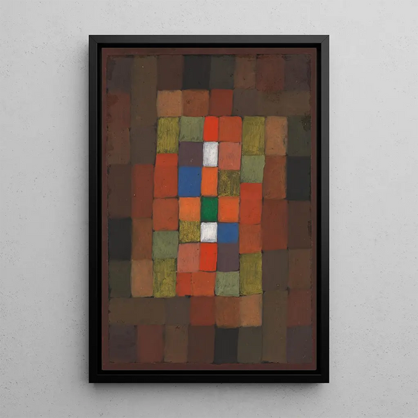 Static-Dynamic Gradation Painting - Paul Klee — framed artwork on a wall