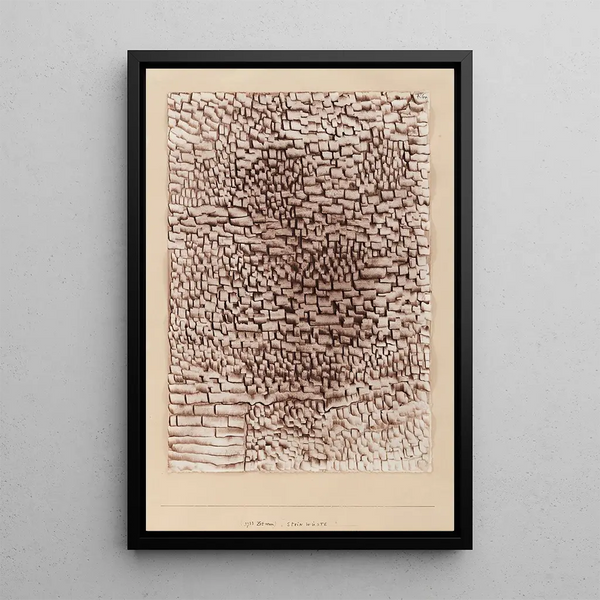 Desert of Stones - Paul Klee — framed artwork on a wall