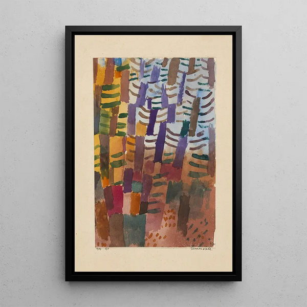 Forest of Pines - Paul Klee — framed artwork on a wall