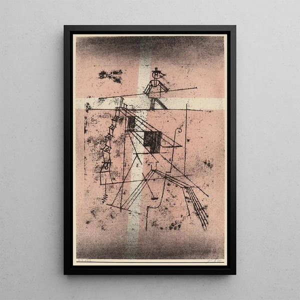 The Tightrope Walker - Paul Klee — framed artwork on a wall