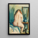 Interno con figura femminile di schiena - Paul Kleinschmidt — quadro incorniciato alla parete