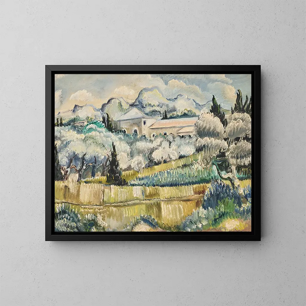 Landschaft in Süd-Frankreich - Paul Kleinschmidt — gerahmtes Bild an der Wand