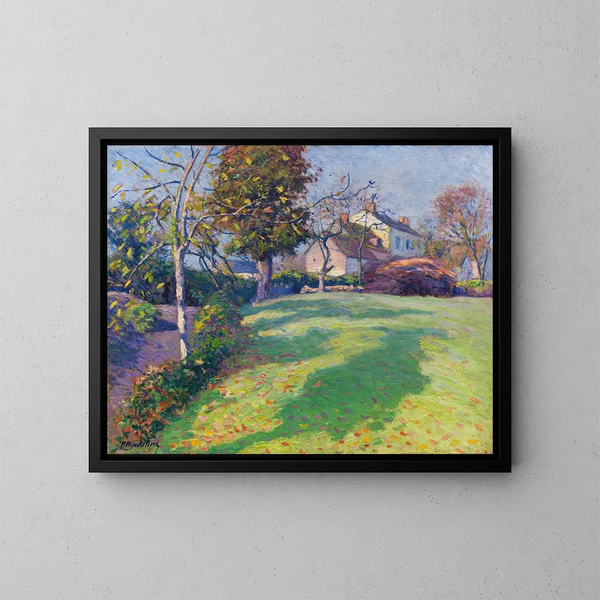 Nel giardino - Paul Madeline — quadro incorniciato alla parete