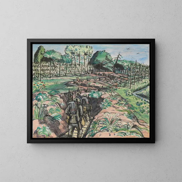 Uscire dalle trincee - Paul Nash — quadro incorniciato alla parete