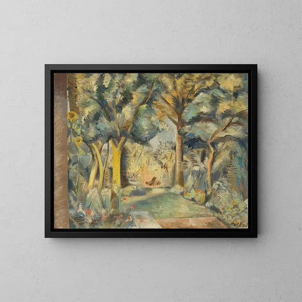 Il giardino a Meadle - Paul Nash — quadro incorniciato alla parete