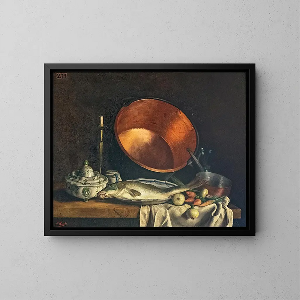 Stillleben mit einem Kessel - Paul Prouho — gerahmtes Bild an der Wand