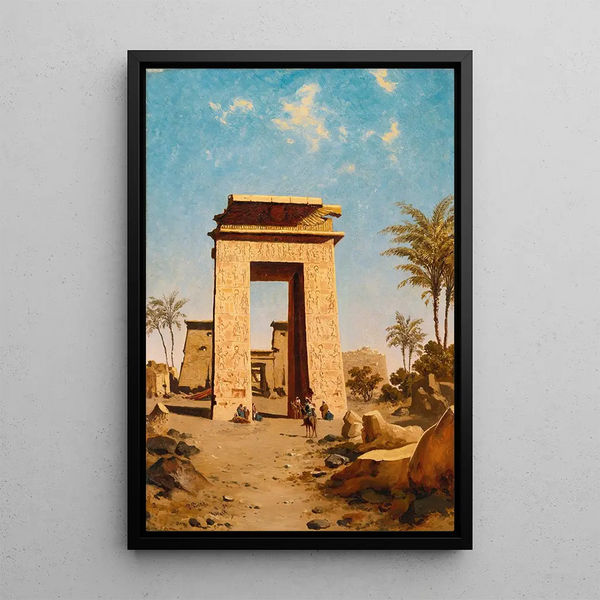 The South Gate of Karnak - Paul Rudolf Linke — framed artwork on a wall