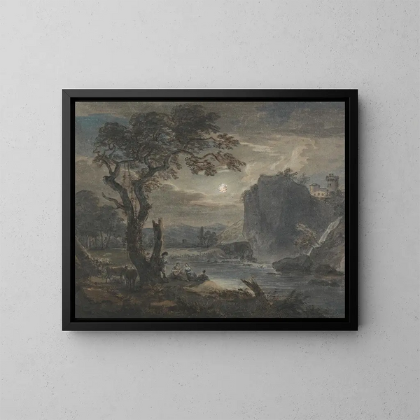Musica al chiaro di luna - Paul Sandby — quadro incorniciato alla parete