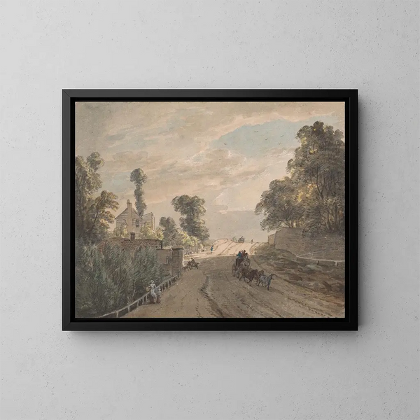 Il pedaggio di Bayswater - Paul Sandby — quadro incorniciato alla parete